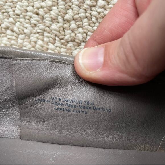 Vince Stafford Platform Sneakers Loafers Leather Slip On Woven Women’s 8.5 Gray - Picture 16 of 17